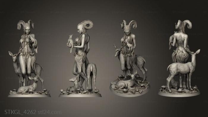 Figurines of girls (omancer Demons Faun, STKGL_4262) 3D models for cnc