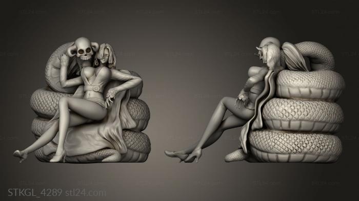 Figurines of girls (OXO Boa Hancock NSFW ct, STKGL_4289) 3D models for cnc