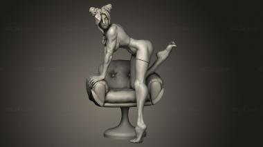 Figurines of girls (Pear Force One Jolyne Nude, STKGL_4315) 3D models for cnc