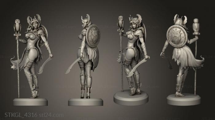 Figurines of girls (Pegasus and Female Perseus, STKGL_4316) 3D models for cnc