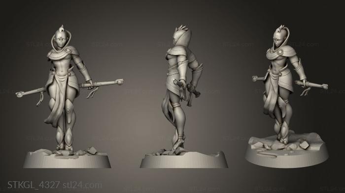 Figurines of girls (pi Subtle Cardinals cardinal, STKGL_4327) 3D models for cnc