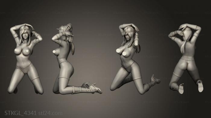 Figurines of girls (Pillar Woman, STKGL_4341) 3D models for cnc