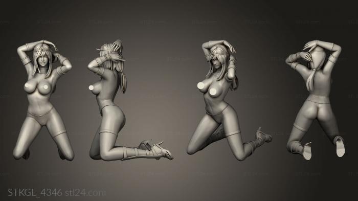 Figurines of girls (Pillar Woman NSFW, STKGL_4346) 3D models for cnc