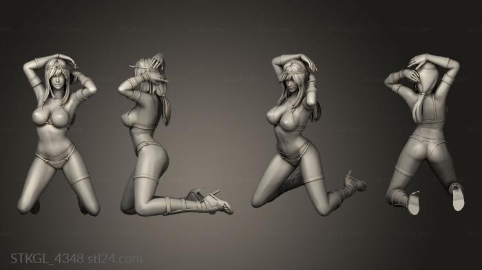 Figurines of girls (Pillar Woman, STKGL_4348) 3D models for cnc