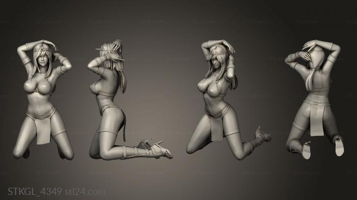 Figurines of girls (Pillar Woman, STKGL_4349) 3D models for cnc