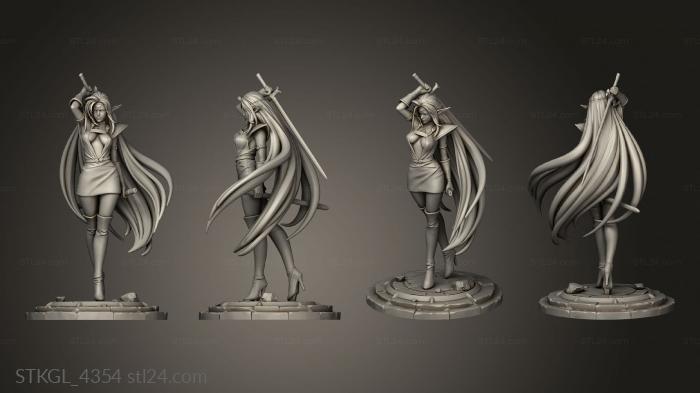 Figurines of girls (Pirotess Record Lodoss War, STKGL_4354) 3D models for cnc