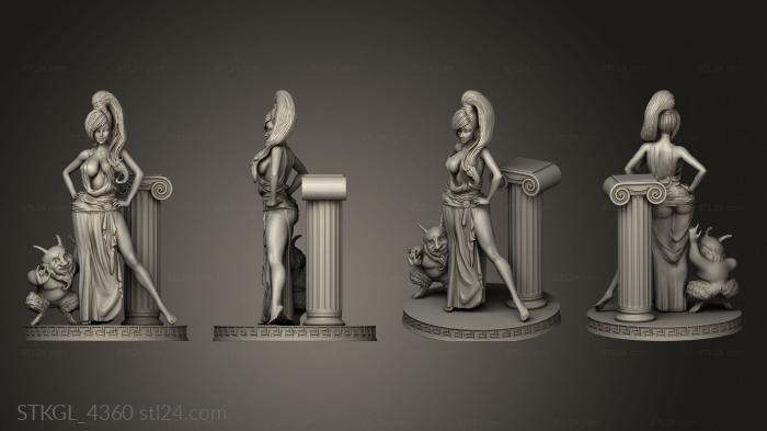 Figurines of girls (Pocahontas Megara, STKGL_4360) 3D models for cnc