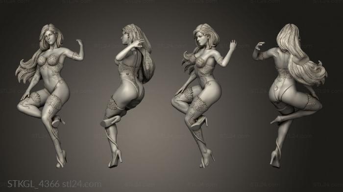 Figurines of girls (Poison Harley Diorama, STKGL_4366) 3D models for cnc