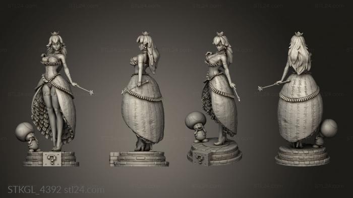 Figurines of girls (Princess Peach hips, STKGL_4392) 3D models for cnc