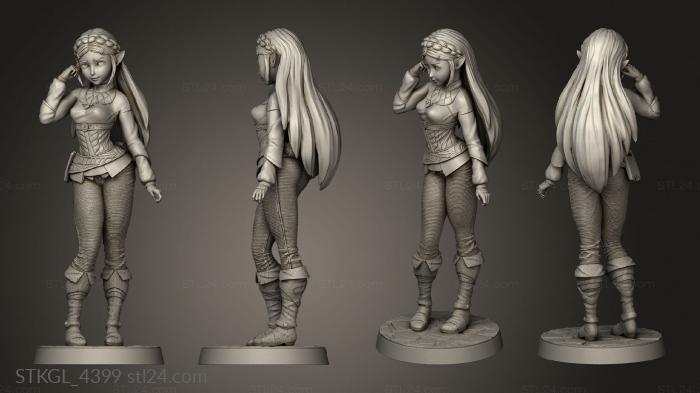 Figurines of girls (Princess Zelda Agosto, STKGL_4399) 3D models for cnc