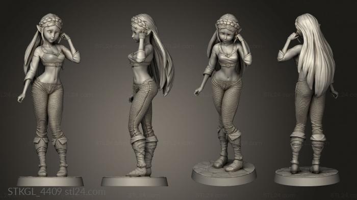 Figurines of girls (Princess Zelda Agosto, STKGL_4409) 3D models for cnc