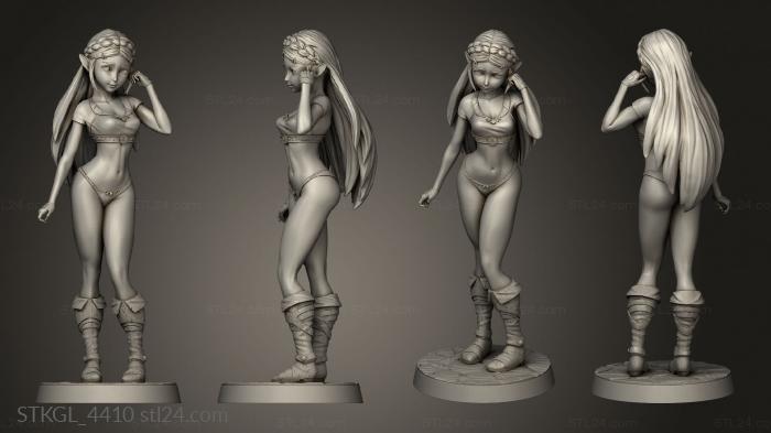 Figurines of girls (Princess Zelda Agosto, STKGL_4410) 3D models for cnc