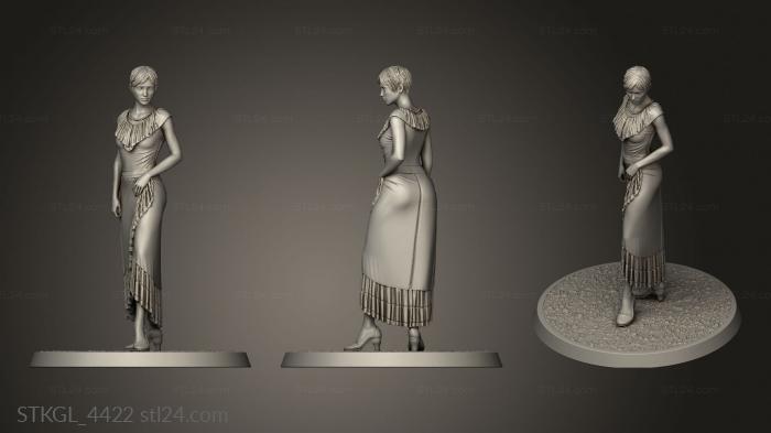 Figurines of girls (Psychic Arkham Horror compatible, STKGL_4422) 3D models for cnc