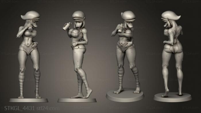 Figurines of girls (Qualy sweat, STKGL_4431) 3D models for cnc