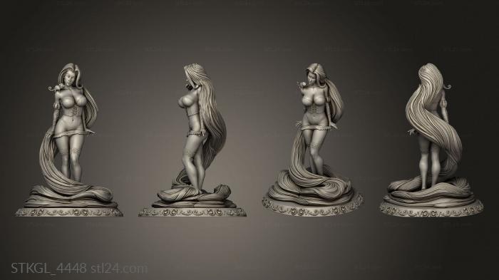 Figurines of girls (Rapunzel Sexy, STKGL_4448) 3D models for cnc