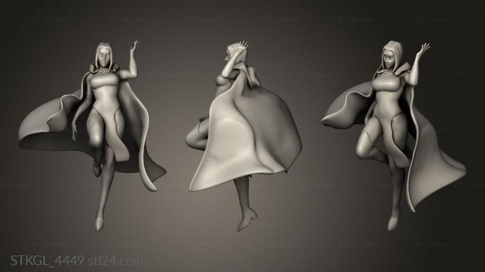 Figurines of girls (raven cabeza, STKGL_4449) 3D models for cnc
