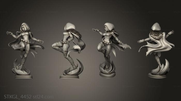 Figurines of girls (Raven MAN Belt, STKGL_4452) 3D models for cnc