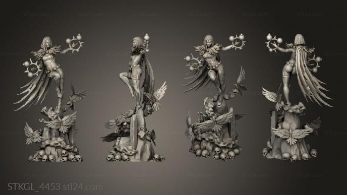 Figurines of girls (raven statue Robinhood raven teen titans statue, STKGL_4453) 3D models for cnc