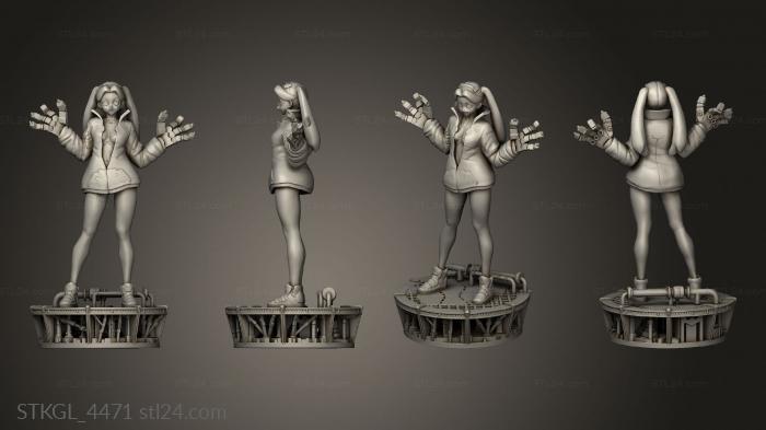 Figurines of girls (Rebecca facey big, STKGL_4471) 3D models for cnc