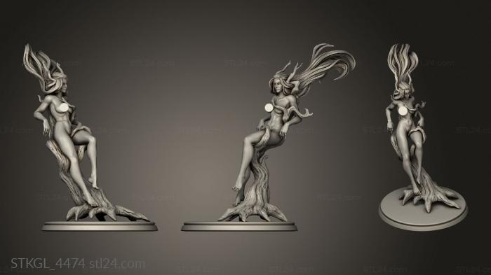 Figurines of girls (Red Girl, STKGL_4474) 3D models for cnc