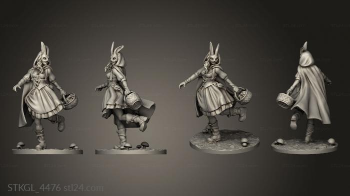 Figurines of girls (Red Riding Hood, STKGL_4476) 3D models for cnc