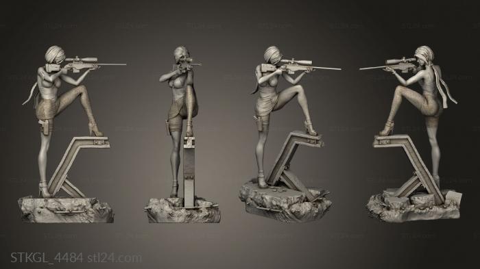 Figurines of girls (Resident Ada Dress, STKGL_4484) 3D models for cnc