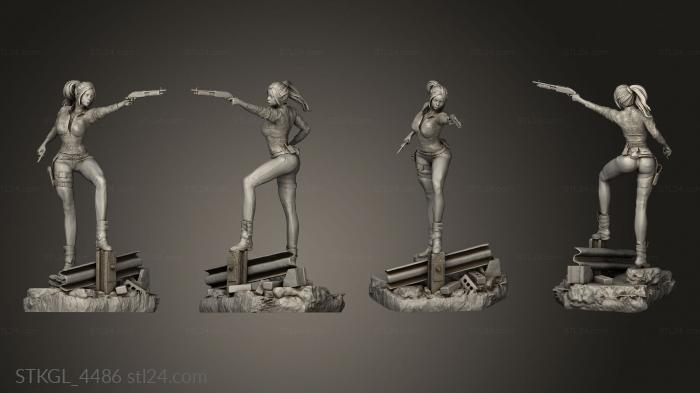 Figurines of girls (Resident Claire Barrier, STKGL_4486) 3D models for cnc