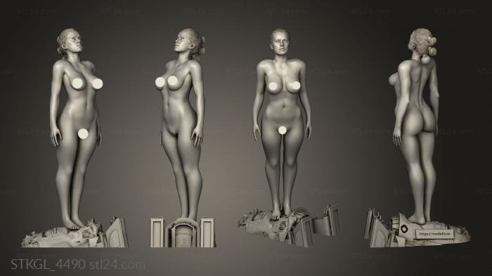 Figurines of girls (Rey Skywalker, STKGL_4490) 3D models for cnc