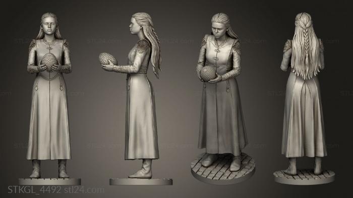 Figurines of girls (Rhaenyra Figure, STKGL_4492) 3D models for cnc