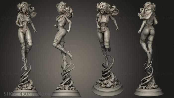 Figurines of girls (Rogue base, STKGL_4507) 3D models for cnc