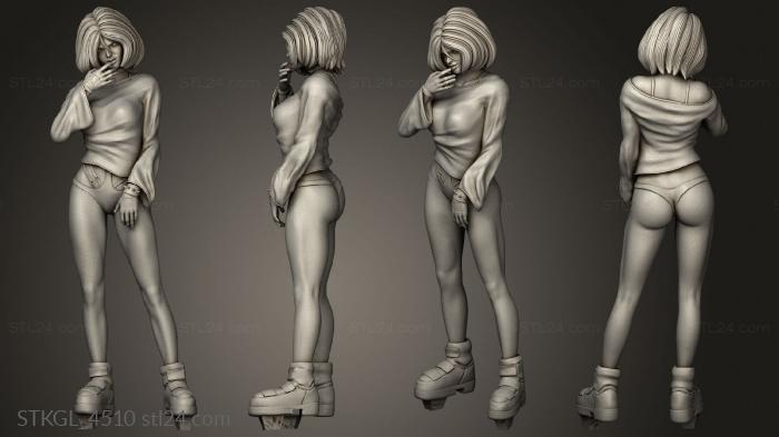 Figurines of girls (rogue evolution NSF Evergreen torso, STKGL_4510) 3D models for cnc