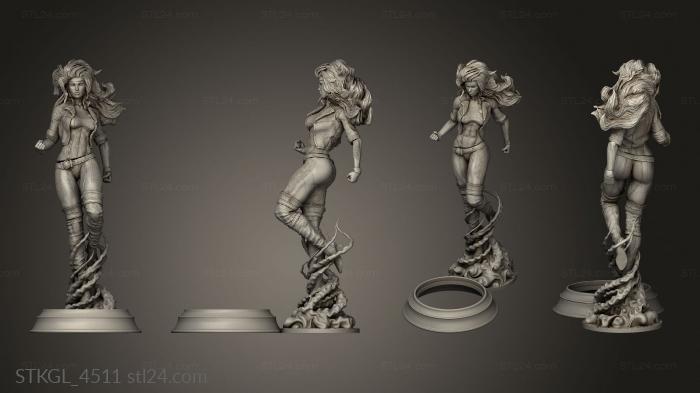 Figurines of girls (Rogue Malix base, STKGL_4511) 3D models for cnc