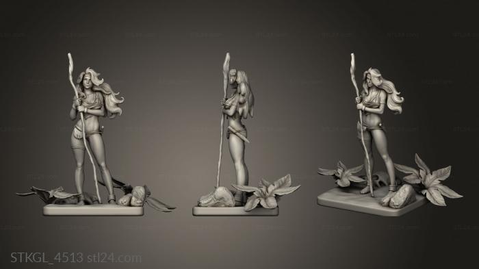 Figurines of girls (Rogue Savage Land simple Andre Arts, STKGL_4513) 3D models for cnc