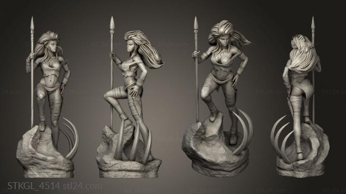 Figurines of girls (Rogue SL, STKGL_4514) 3D models for cnc
