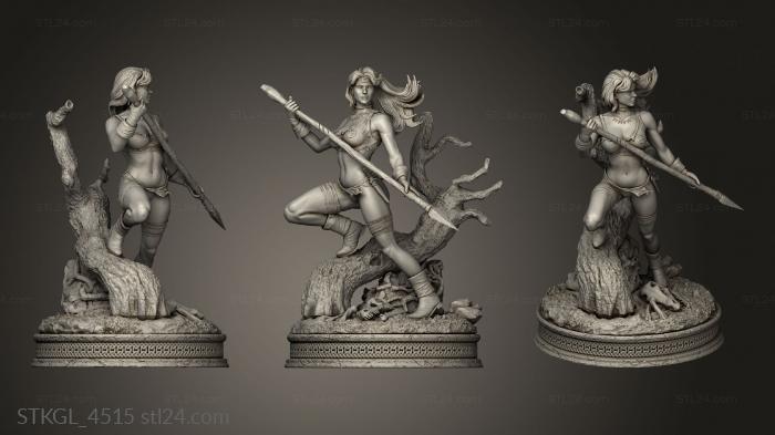 Figurines of girls (Rogue Terra Selvagem, STKGL_4515) 3D models for cnc
