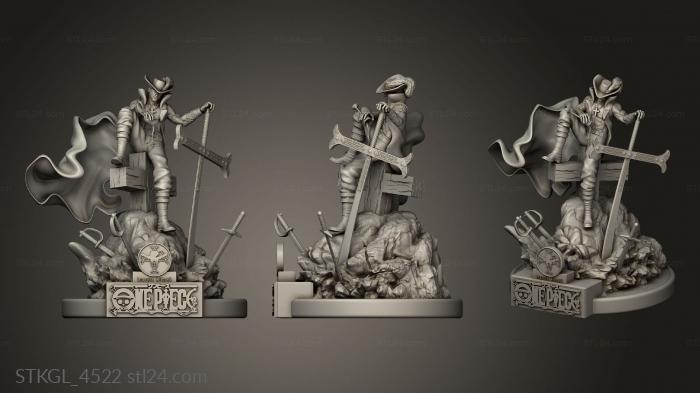 Figurines of girls (ronnie yonk dracule mihawk one ing, STKGL_4522) 3D models for cnc
