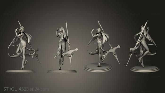 Figurines of girls (Rosaria, STKGL_4523) 3D models for cnc