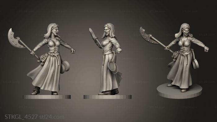 Figurines of girls (Rough and Tumble alice, STKGL_4527) 3D models for cnc