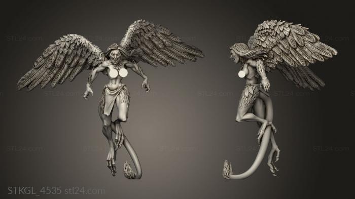 Figurines of girls (RPG Mortal Enemies Harpy, STKGL_4535) 3D models for cnc