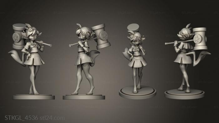 Figurines of girls (Rubim Dot Warner, STKGL_4536) 3D models for cnc