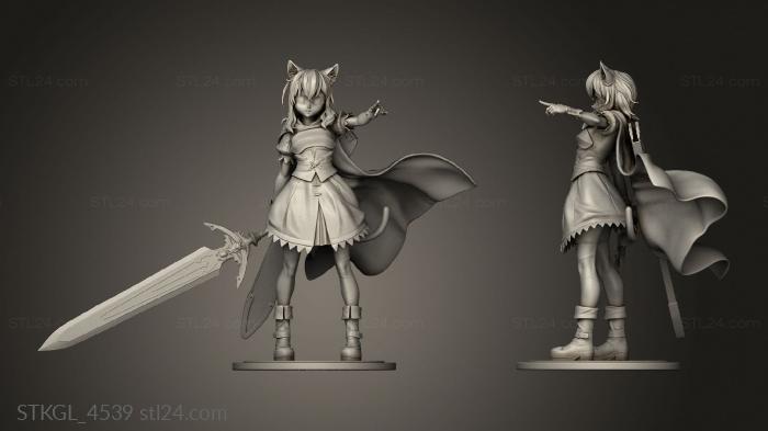 Figurines of girls (Rubim Fran Dress Cape, STKGL_4539) 3D models for cnc