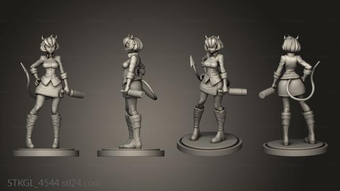 Figurines of girls (Rubim Malina Back hair, STKGL_4544) 3D models for cnc