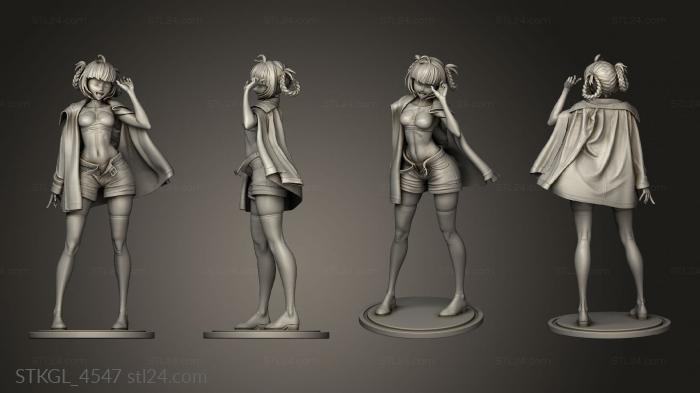 Figurines of girls (Rubim Nazuna Nanakusa COAT, STKGL_4547) 3D models for cnc