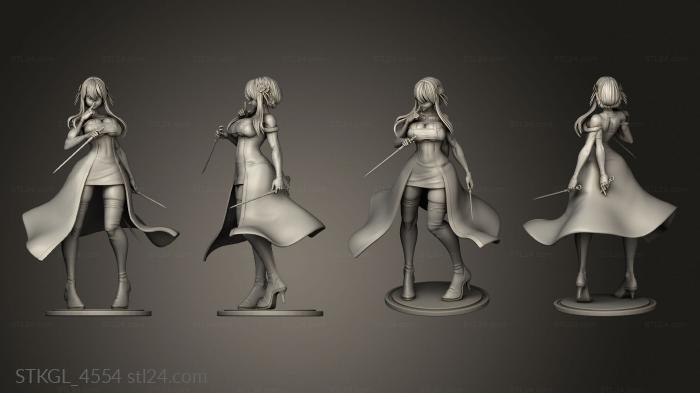Figurines of girls (Rubim You Forget base, STKGL_4554) 3D models for cnc