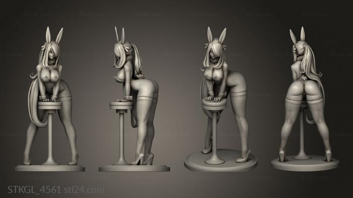 Figurines of girls (Rush Zilla Bunny Cynthia Cynthia ponytail, STKGL_4561) 3D models for cnc