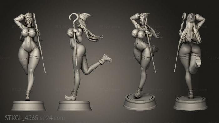Figurines of girls (Rush Zilla Dragons Crown Sorceress, STKGL_4565) 3D models for cnc