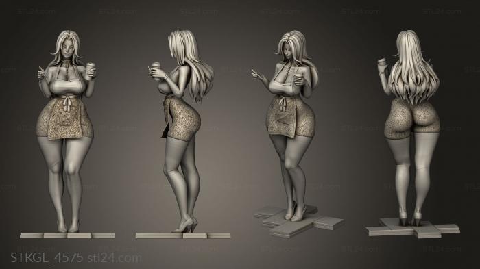 Figurines of girls (Rushzilla Matsumoto apron, STKGL_4575) 3D models for cnc