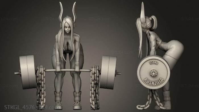 Figurines of girls (Rushzilla Mirko Deadlift Bar, STKGL_4576) 3D models for cnc