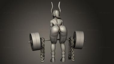 Figurines of girls (Rushzilla Mirko Deadlift Bar, STKGL_4576) 3D models for cnc