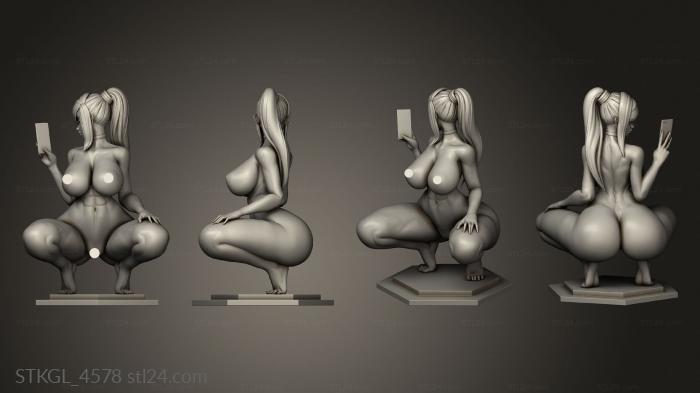 Figurines of girls (Rush Zilla Paint Samus bang big, STKGL_4578) 3D models for cnc